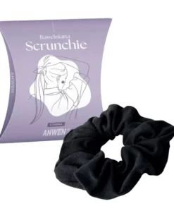 ANWEN Bawełniana Scrunchie – gumka do włosów w kolorze czarnym