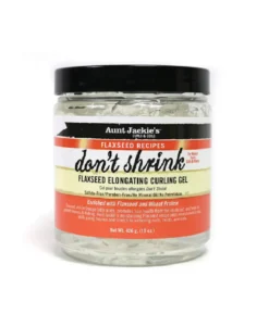 AUNT JACKIE’S DON’T SHRINK FLAXSEED ELONGATING CURLING GEL – utrwalający żel do fal i loków z olejem lnianym