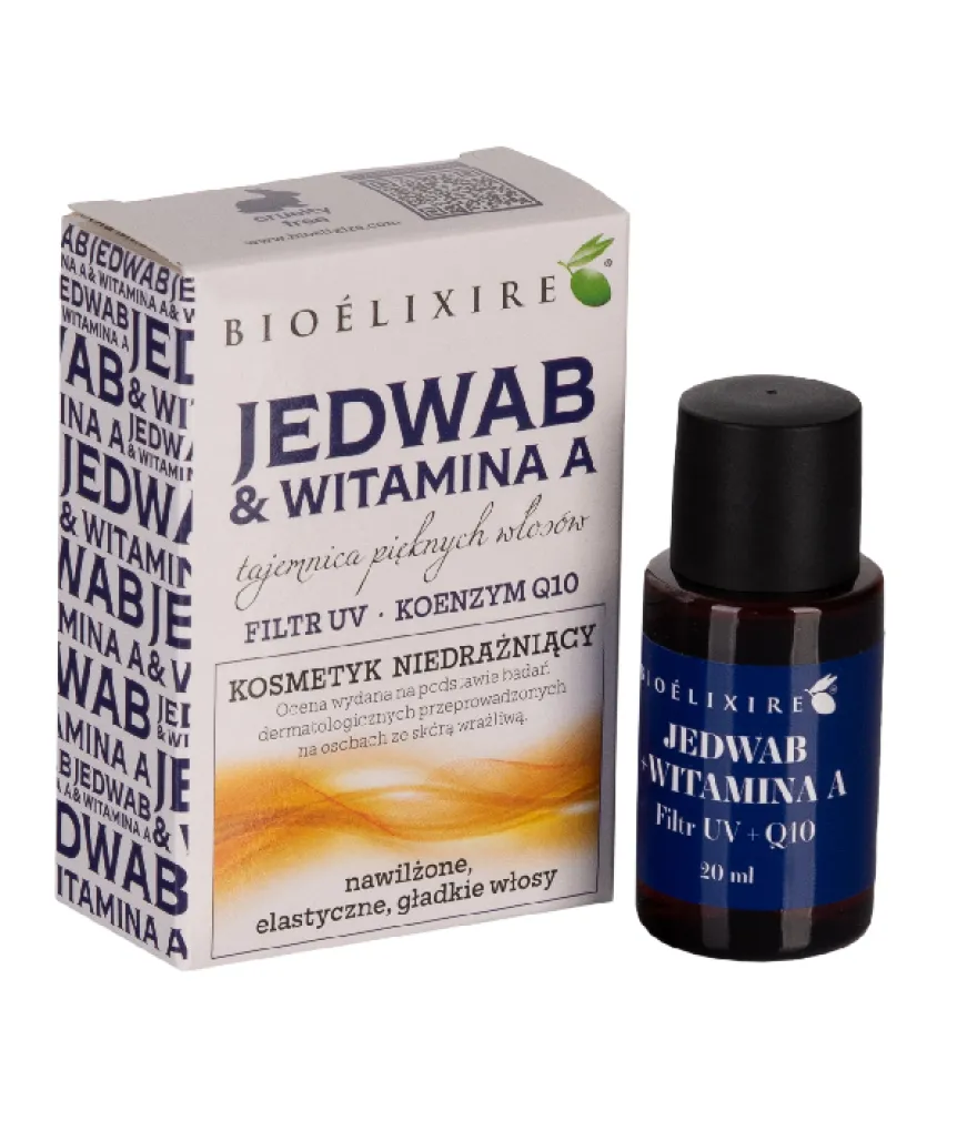 BIOELIXIRE JEDWAB + WITAMINA A – serum silikonowe z filtrem UV