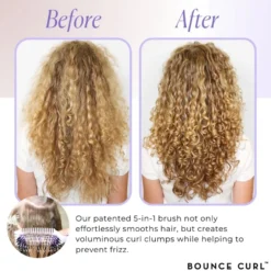 BOUNCE CURL Volume EdgeLift Brush – szczotka do stylizacji włosów kręconych, loków, fal BLUE
