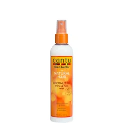 CANTU SHEA BUTTER COCONUT OIL SHINE & HOLD MIST – mgiełka nawilżająca do reanimacji skrętu