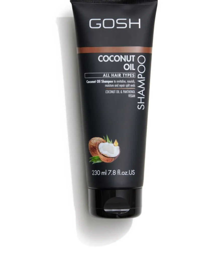 GOSH COCONUT OIL – mocny, oczyszczający szampon o działaniu przeciwzapalnym i przeciwłupieżowym z olejem kokosowym
