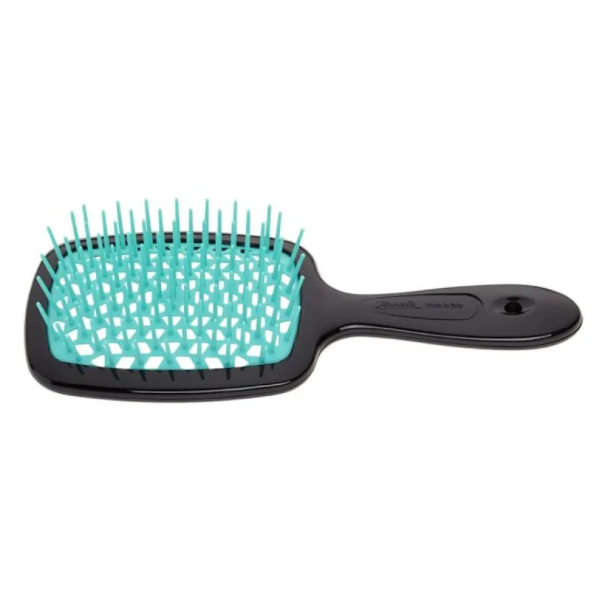 JANEKE Superbrush Black-Turquoise – szczotka do rozczesywania i stylizacji włosów