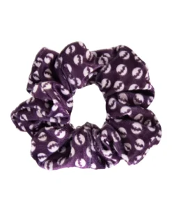 LOCZEK SCRUNCHIE WELUROWA – fioletowe gumki do włosów w różnych wzorach