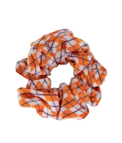 LOCZEK SCRUNCHIE WELUROWA – pomarańczowe gumki do włosów w różnych wzorach