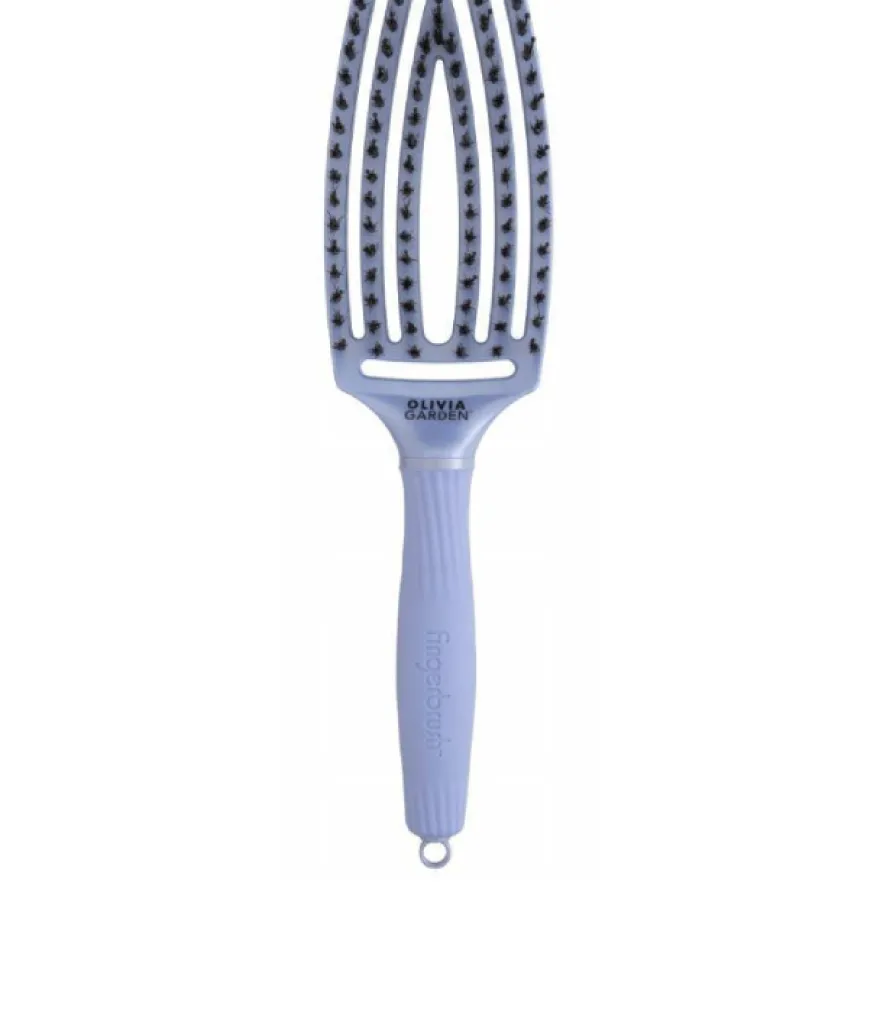 OLIVIA GARDEN FINGER BRUSH COMBO M PEARL BLUE – średnia szczotka do rozczesywania i masażu z włosiem dzika