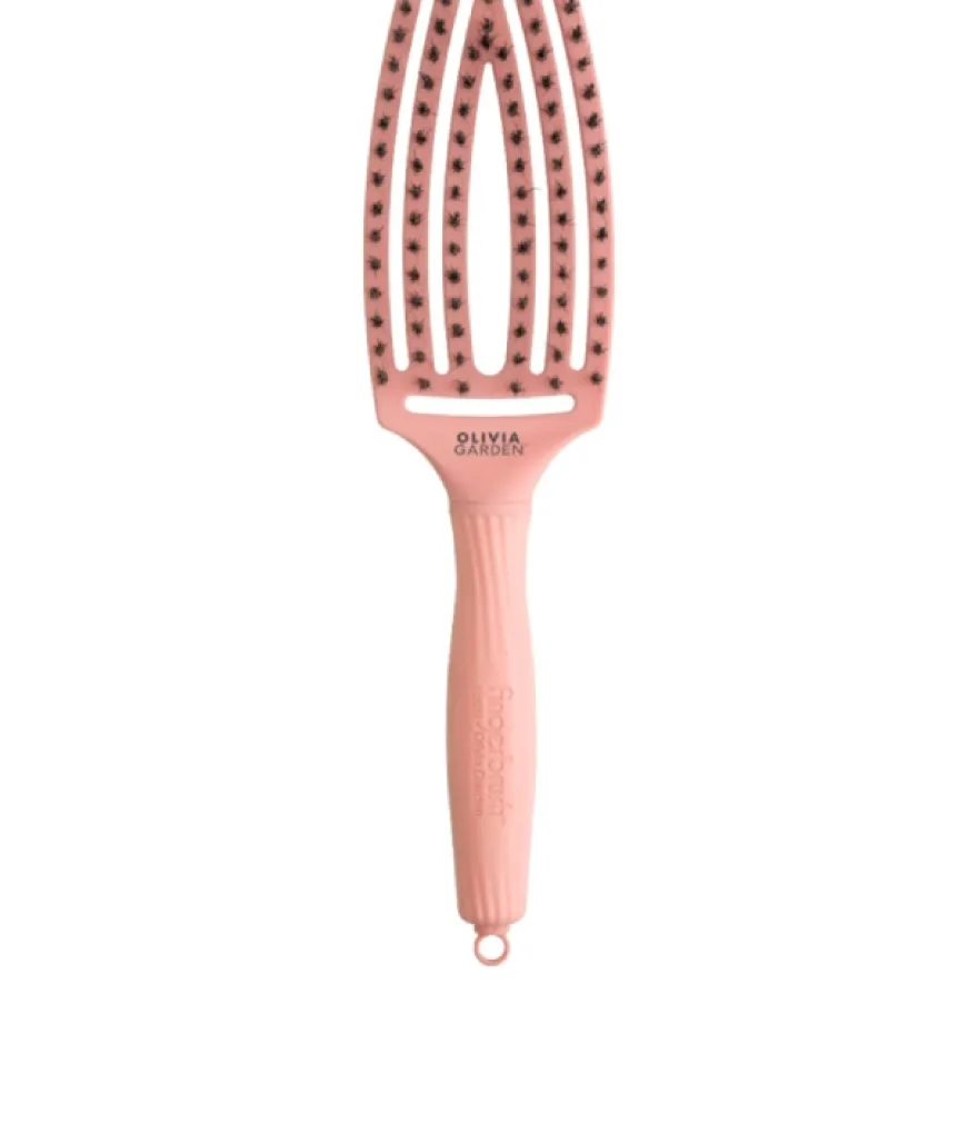 OLIVIA GARDEN FINGER BRUSH COMBO M GLINA CLAY – średnia szczotka do rozczesywania i masażu z włosiem dzika
