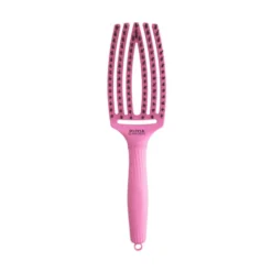 OLIVIA GARDEN FINGER BRUSH COMBO M z włosiem dzika BUBBLE PINK- średnia szczotka do rozczesywania i masażu