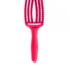 OLIVIA GARDEN FINGER BRUSH COMBO M NEON PINK AMAZONKI – średnia szczotka do włosów z włosiem dzika