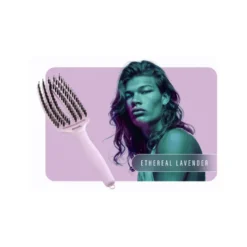 OLIVIA GARDEN FINGER BRUSH COMBO M z włosiem dzika ETHERAL LAVENDER – średnia szczotka do rozczesywania i masażu