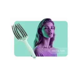 OLIVIA GARDEN FINGER BRUSH COMBO M z włosiem dzika ARCTIC TEAL – średnia szczotka do rozczesywania i masażu