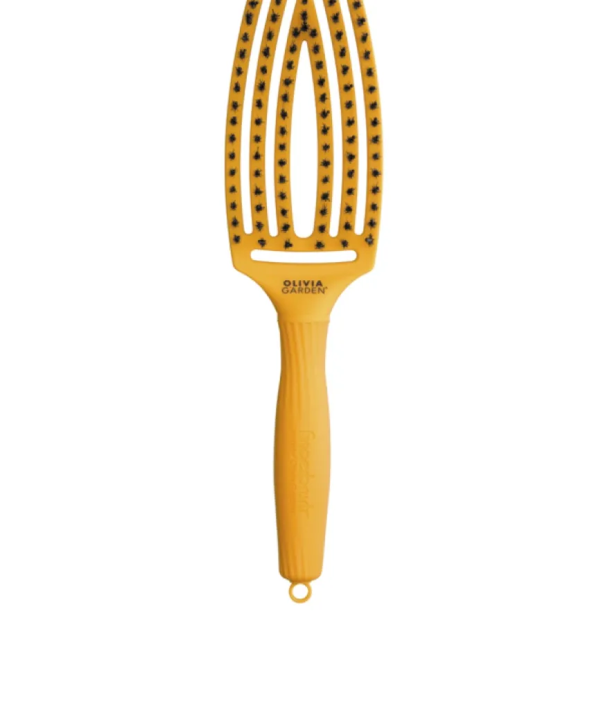 OLIVIA GARDEN FINGER BRUSH COMBO M SŁONECZNIK SUNFLOWER – średnia szczotka do rozczesywania i masażu z włosiem dzika