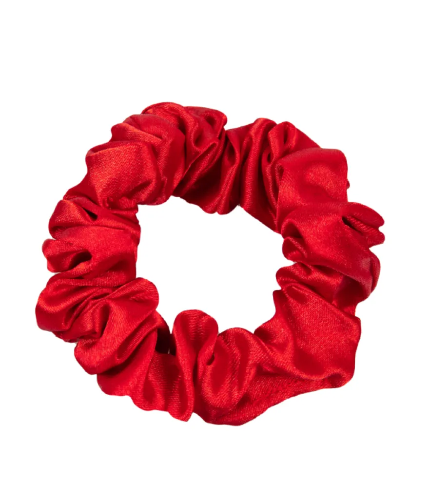 ONLYGHD MAŁA SATYNOWA SCRUNCHIE – gumka do włosów scarlet