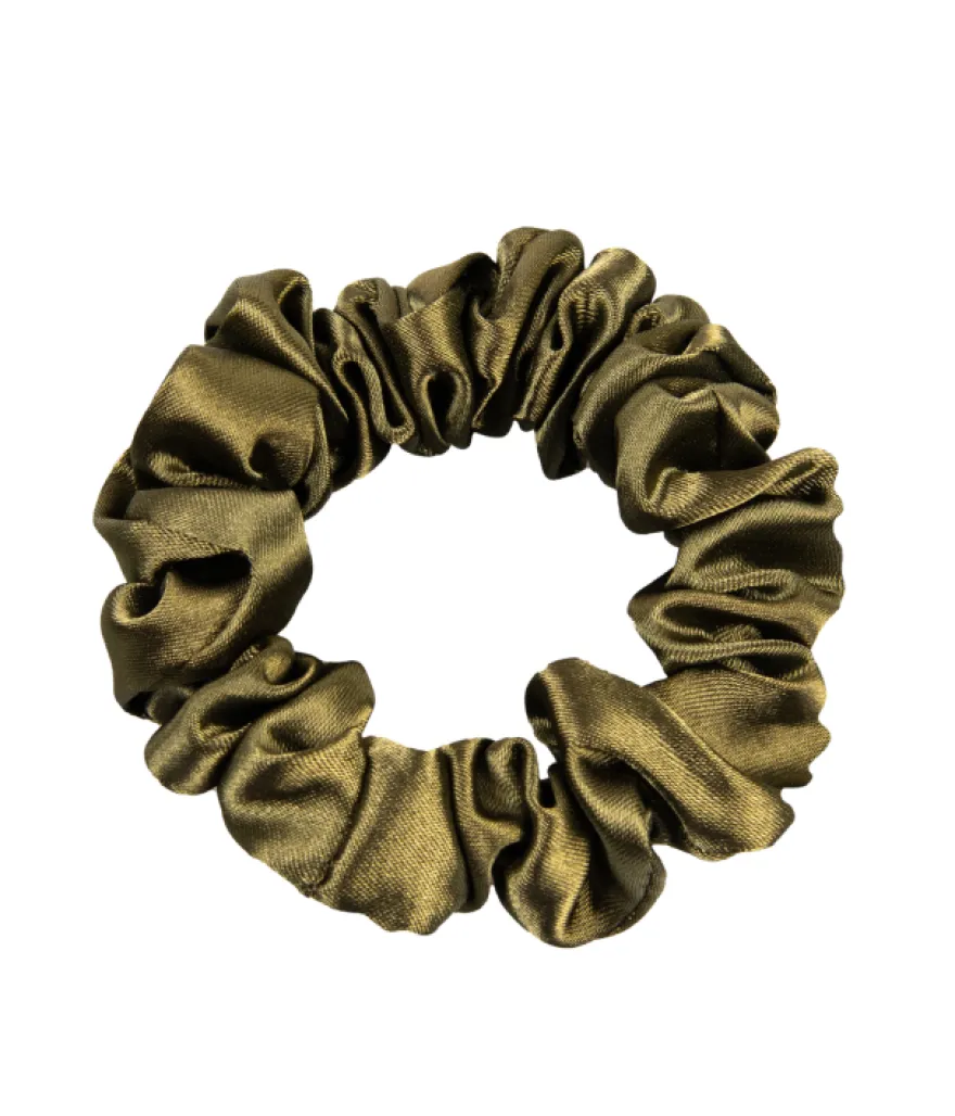 ONLYGHD MAŁA SATYNOWA SCRUNCHIE – gumka do włosów w kolorze khaki