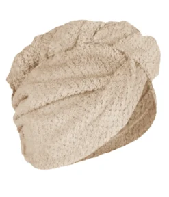 ONLYGHD TURBAN DO WŁOSÓW BEŻOWY- odpowiedni do ploppingu, odciskania nadmiaru wody i ugniatania sucharków