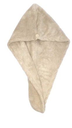 ONLYGHD TURBAN DO WŁOSÓW BEŻOWY- odpowiedni do ploppingu, odciskania nadmiaru wody i ugniatania sucharków