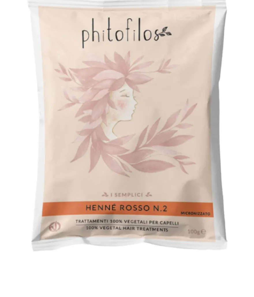 PHITOFILOS HENNE ROSSO N.2 – czysta henna, intensywnie rudy odcień