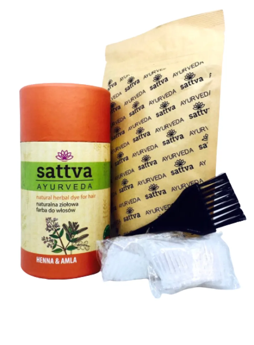 SATTVA HENNA Z AMLĄ – gotowa naturalna mieszanka na intensywny rudy