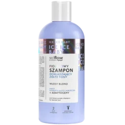 SO!FLOW – średniej mocy fioletowy szampon ochładzający żółte tony do włosów blond
